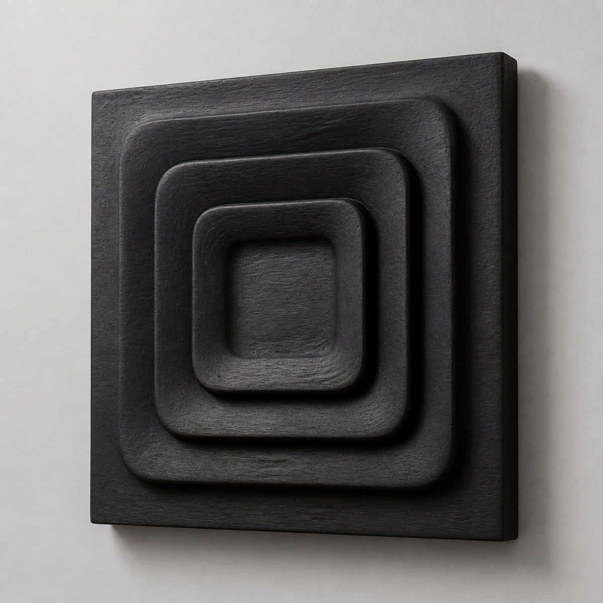 Tide Chamber Relief, carved teak wood wall art — product view