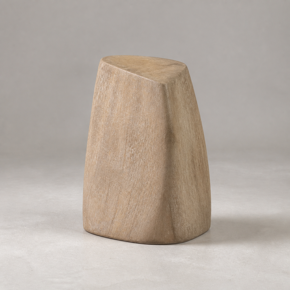 Soft Quoin, abstract teak wood sculpture — product view