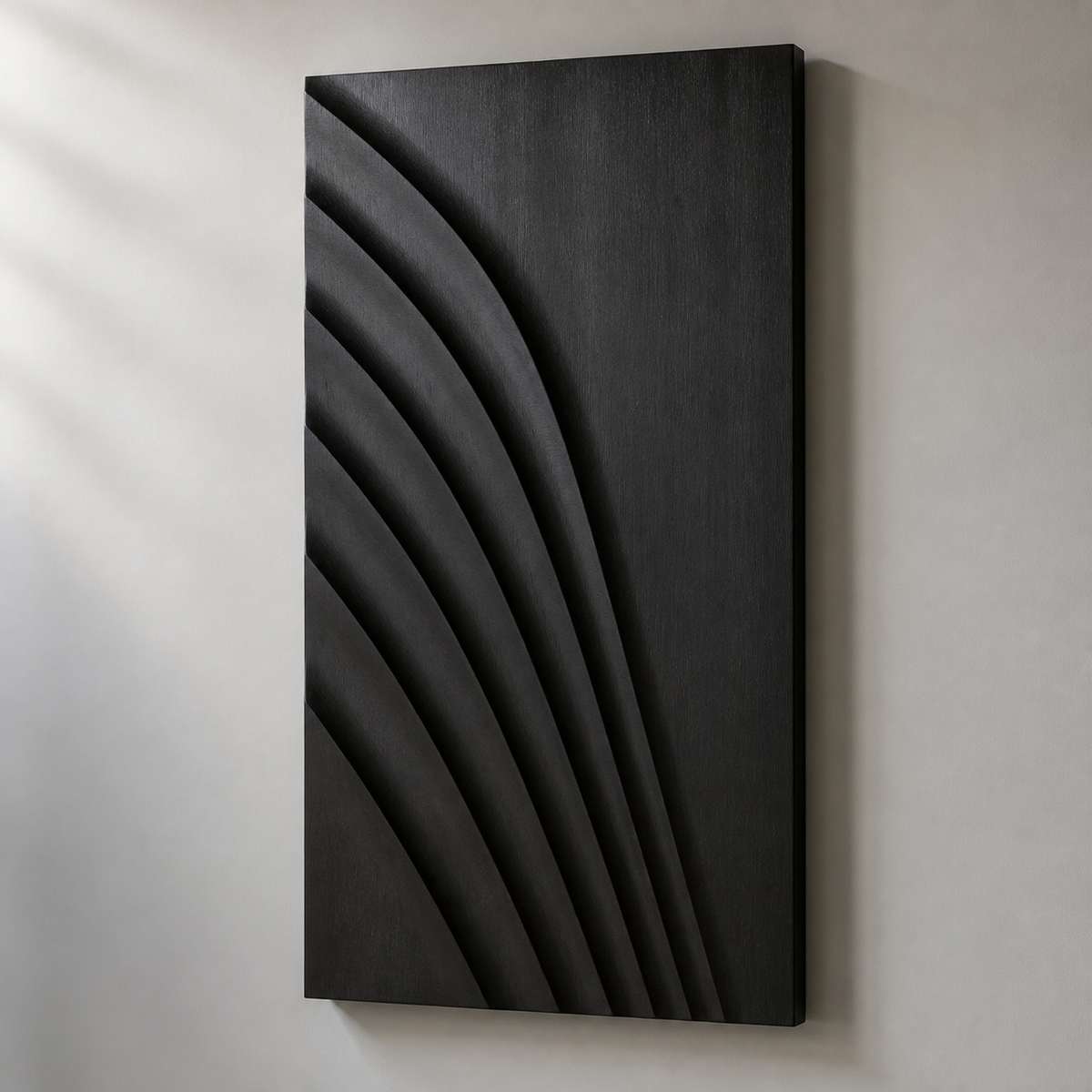 Rain Shadow Relief, carved teak wood wall art — product view