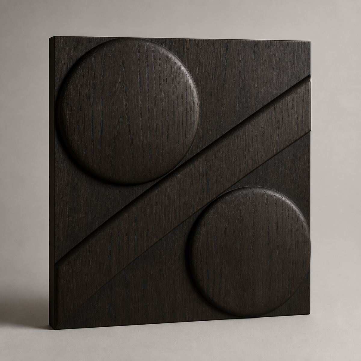 Eclipse Cut Relief, carved teak wood wall art — product view
