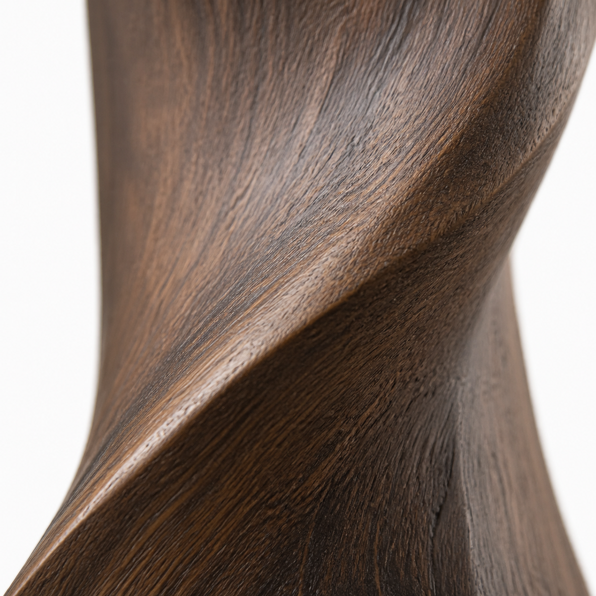 Quiet Torque — Abstract Teak Sculpture