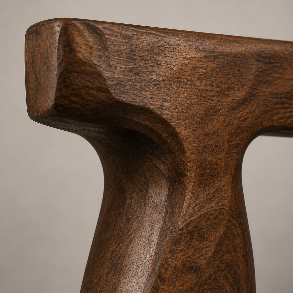 Cantilever Pair — Teak Console Sculpture
