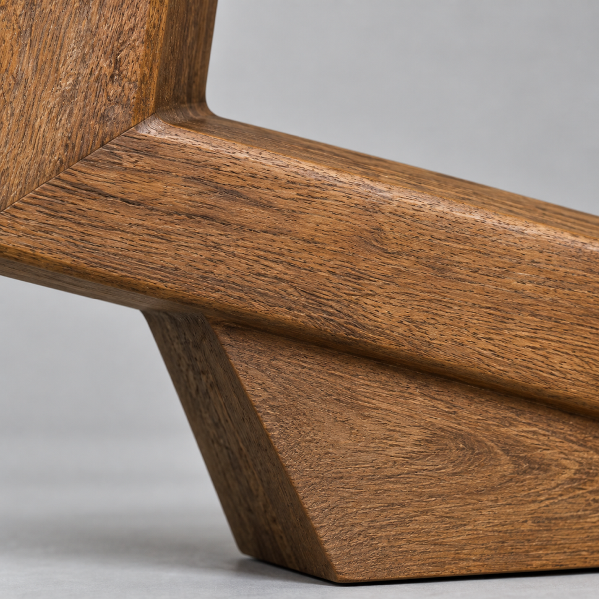 Pivot Frame — Teak Floor Sculpture