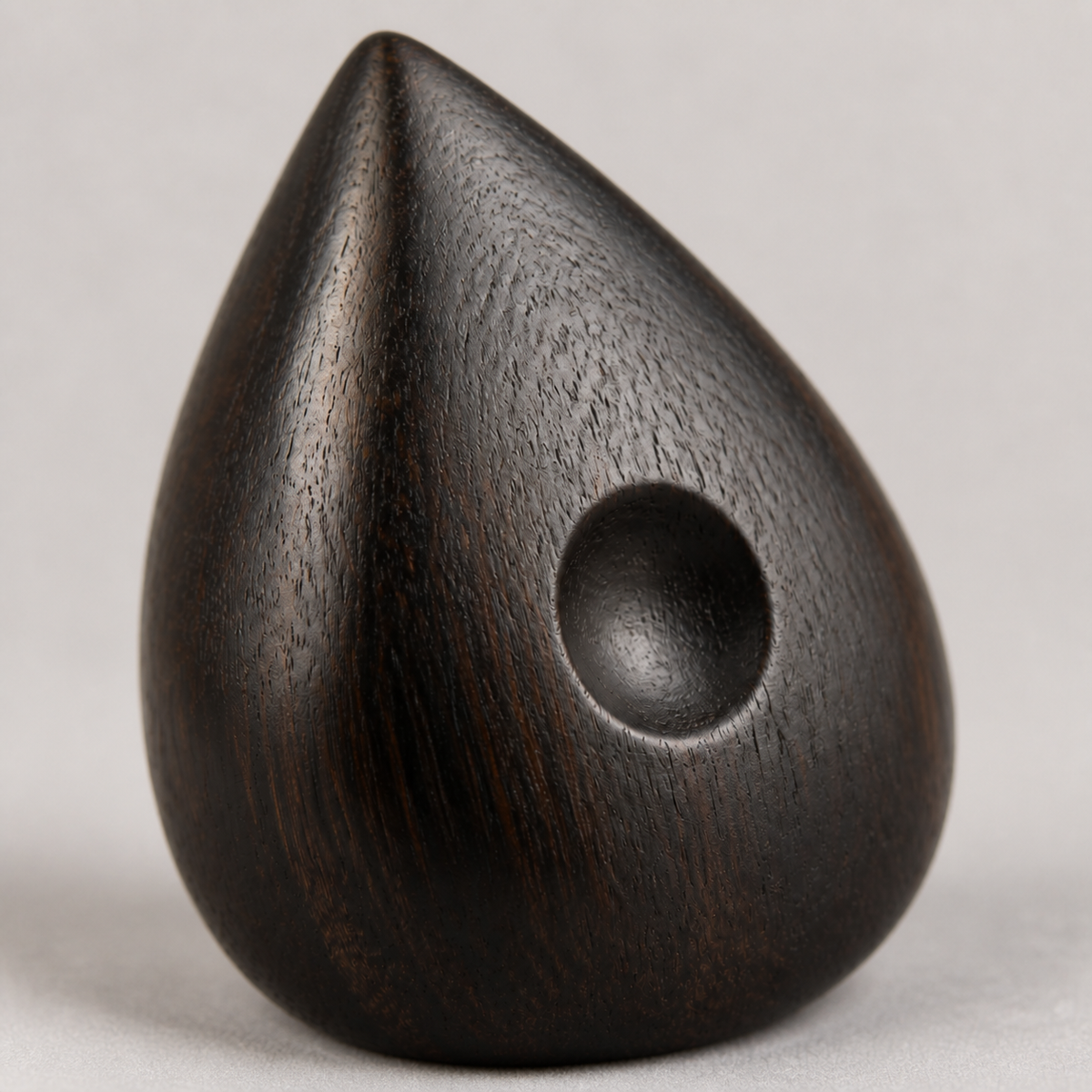 Quiet Seed — Teak Tabletop Sculpture