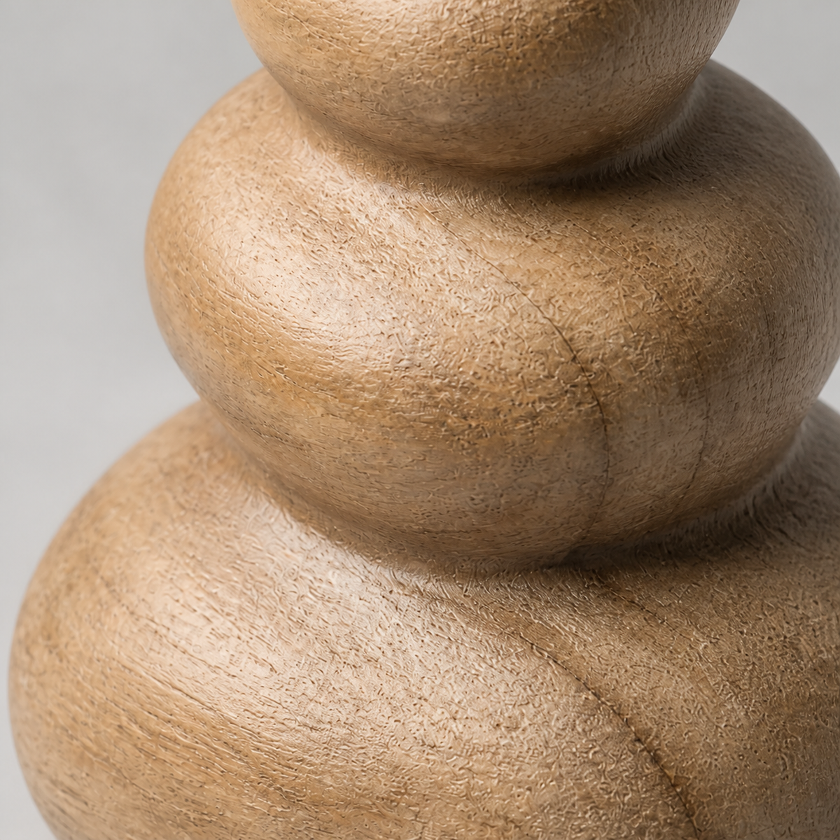Palm Cairn — Teak Tabletop Sculpture