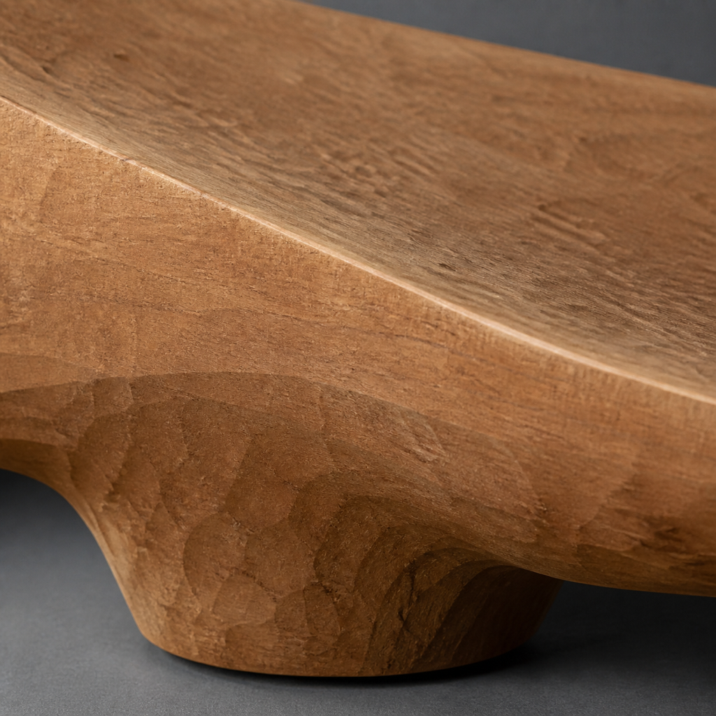 Saddle Plane — Teak Console Sculpture
