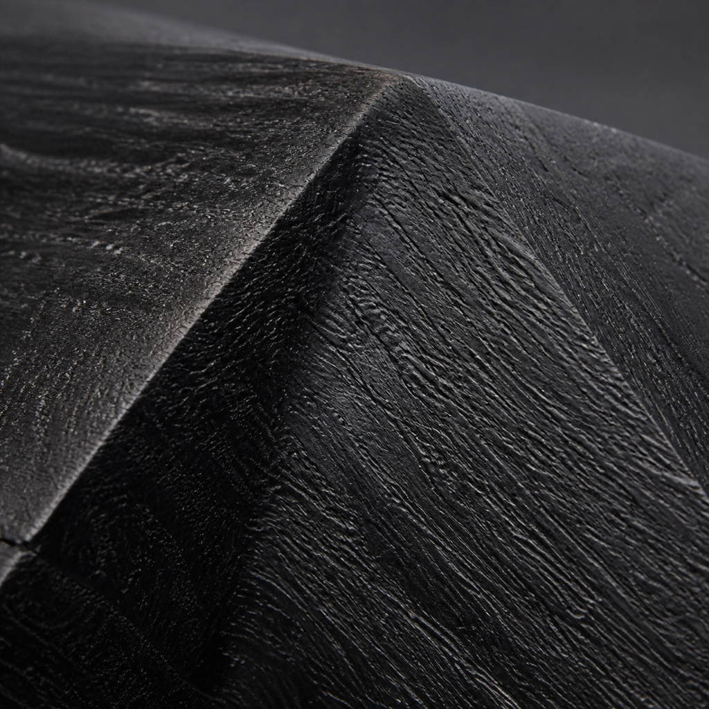 Folded Horizon — Teak Console Sculpture