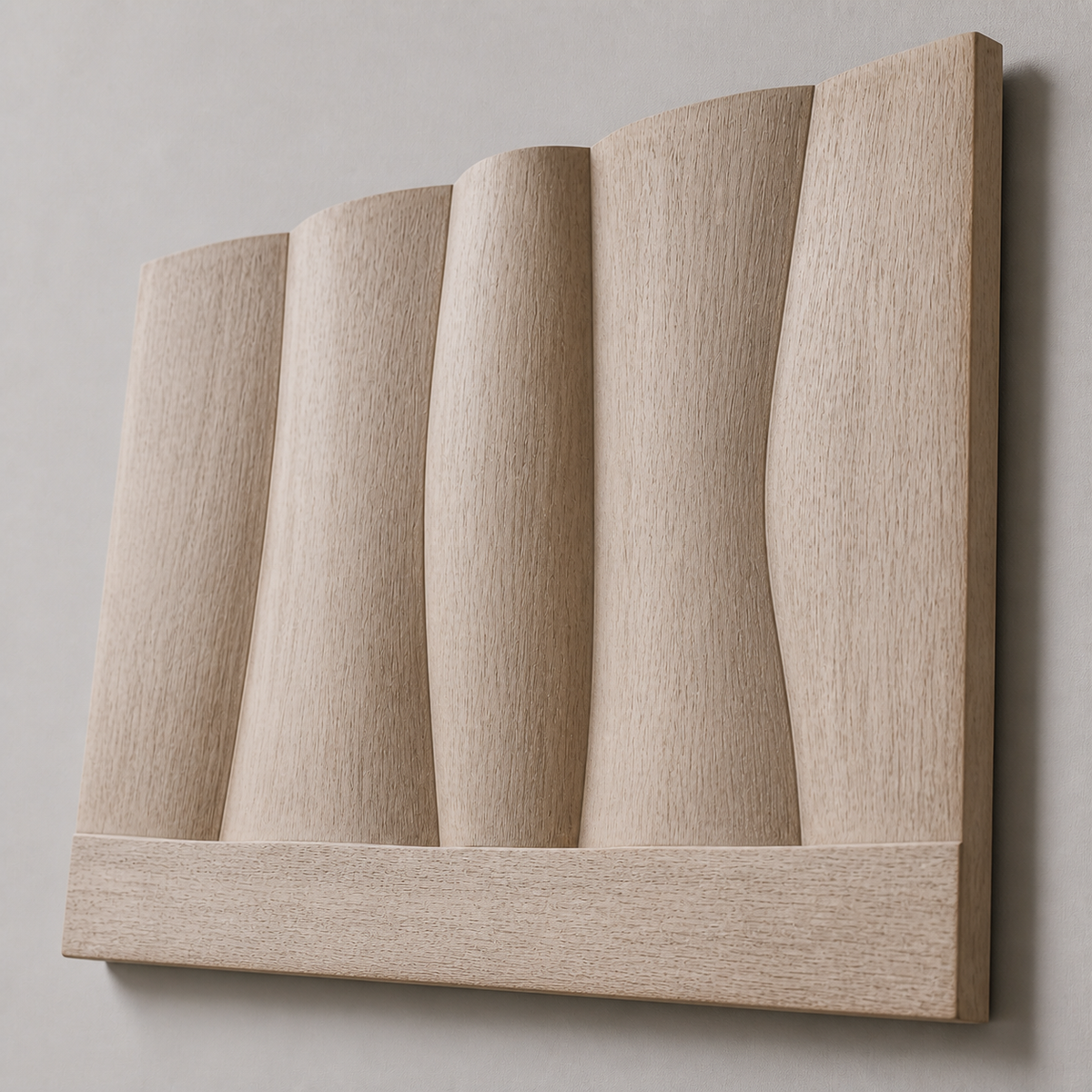 Dune Ledger Relief, carved teak wood wall art — wood grain and carved detail
