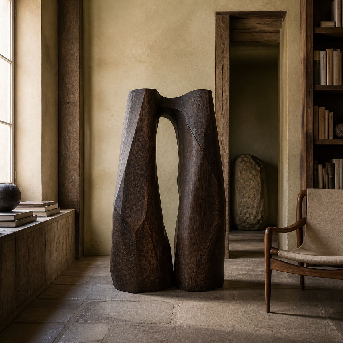 Erosion Gate No. 01 — Teak Floor Sculpture