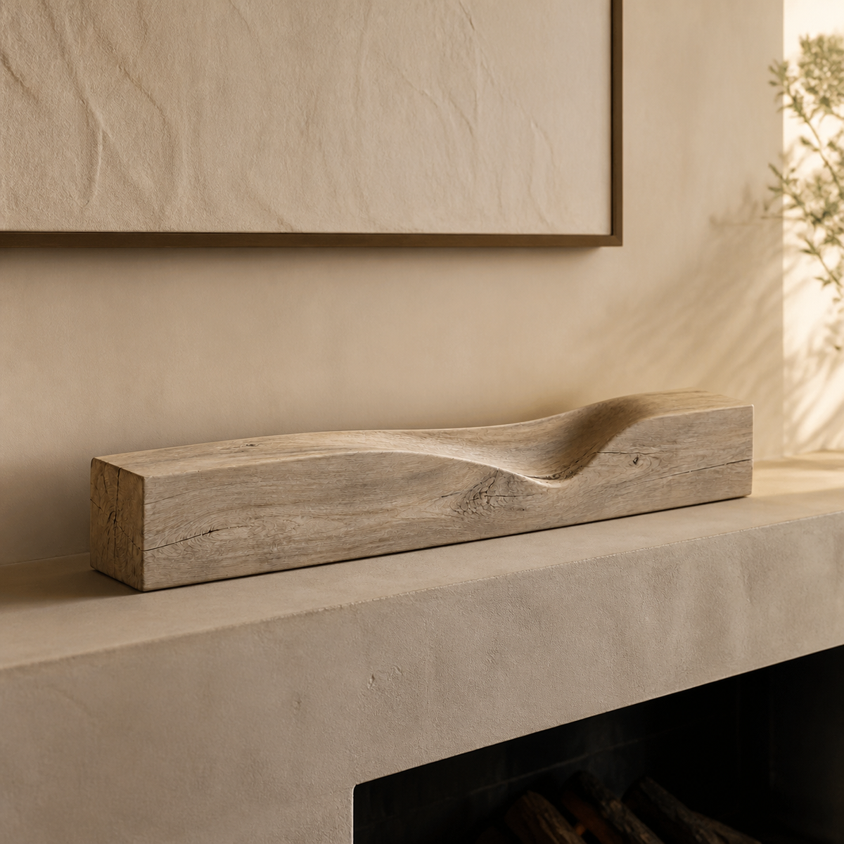 Threshold Beam — Teak Console Sculpture