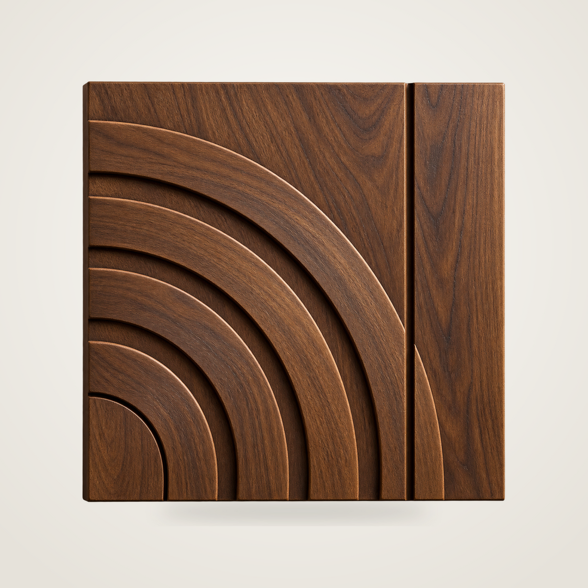 Solar Rift Relief, carved teak wood wall art — product view