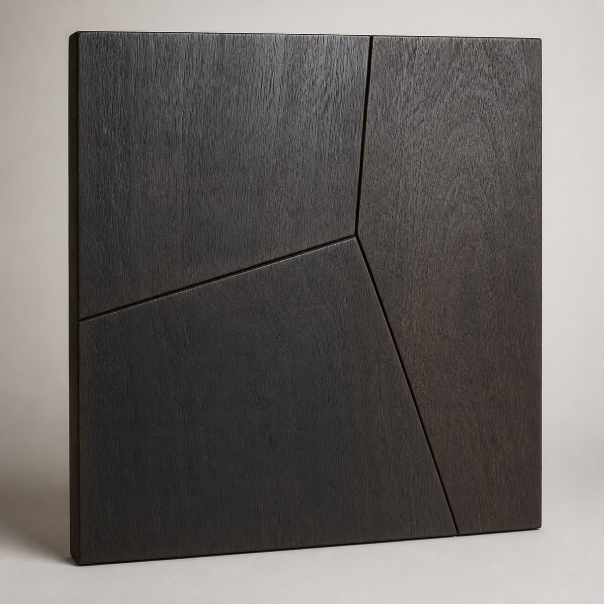 Fragmented Plane Relief, carved teak wood wall art — product view
