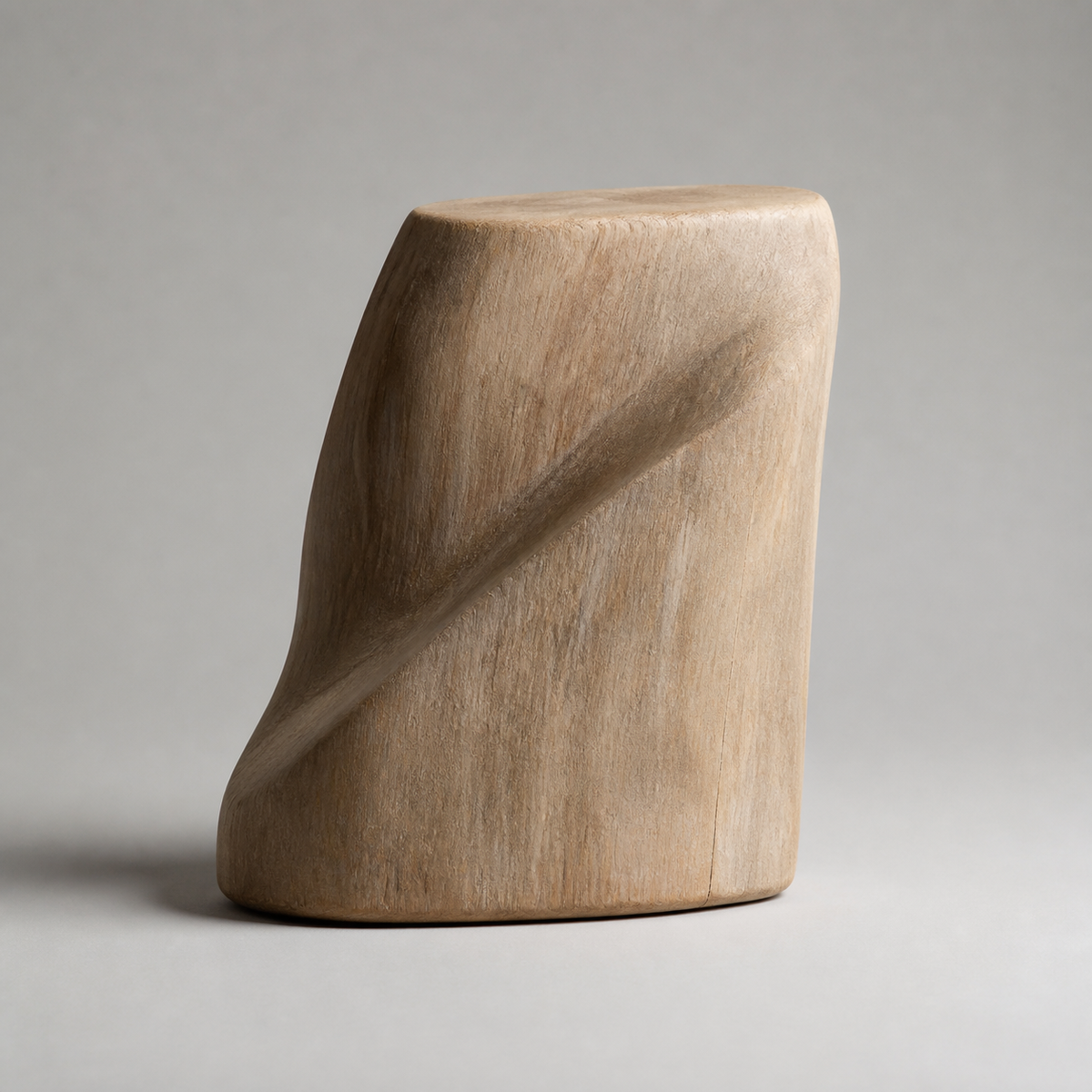 Balance Fold, abstract teak wood sculpture — product view