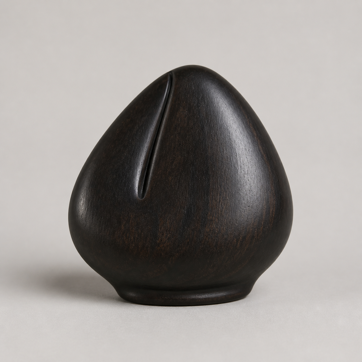 Tension Kernel, teak wood tabletop sculpture — product view