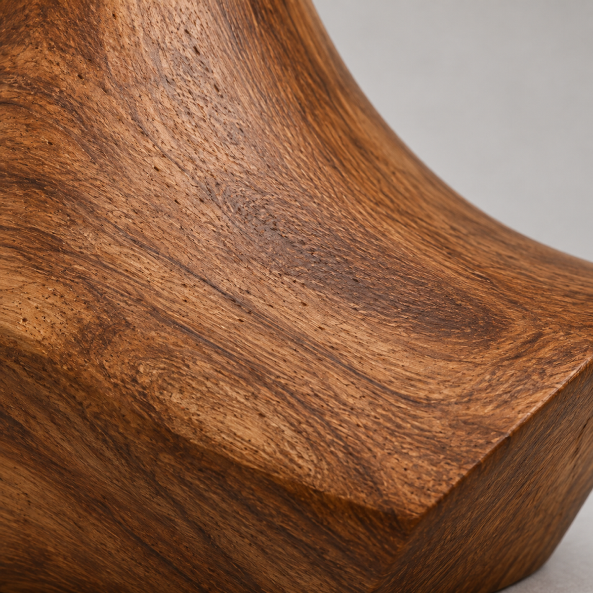 Tapered Anchorage — Teak Floor Sculpture