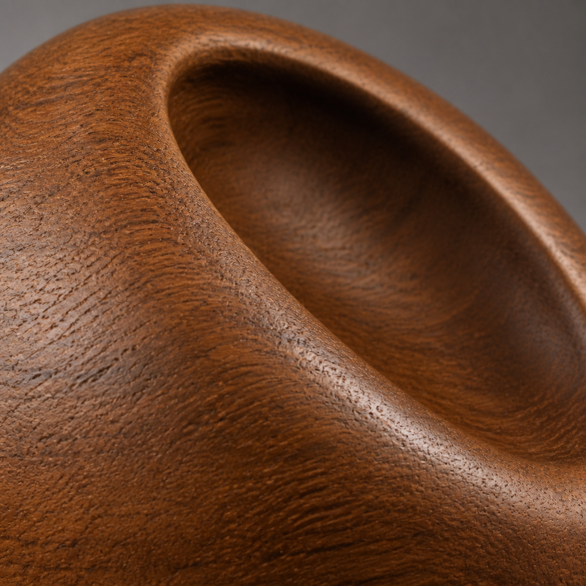 Tension Vessel — Abstract Teak Sculpture