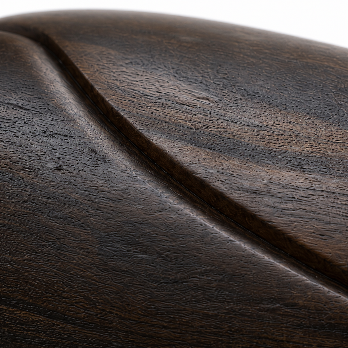 River Stone Study — Teak Tabletop Sculpture