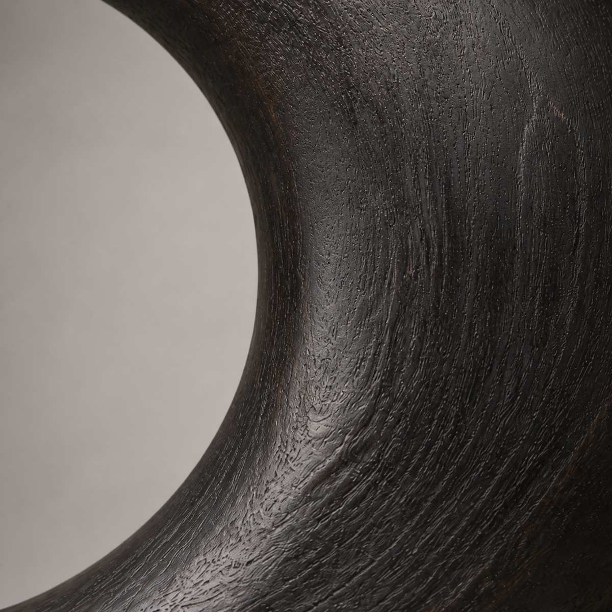 Cantilever Moon — Abstract Teak Sculpture