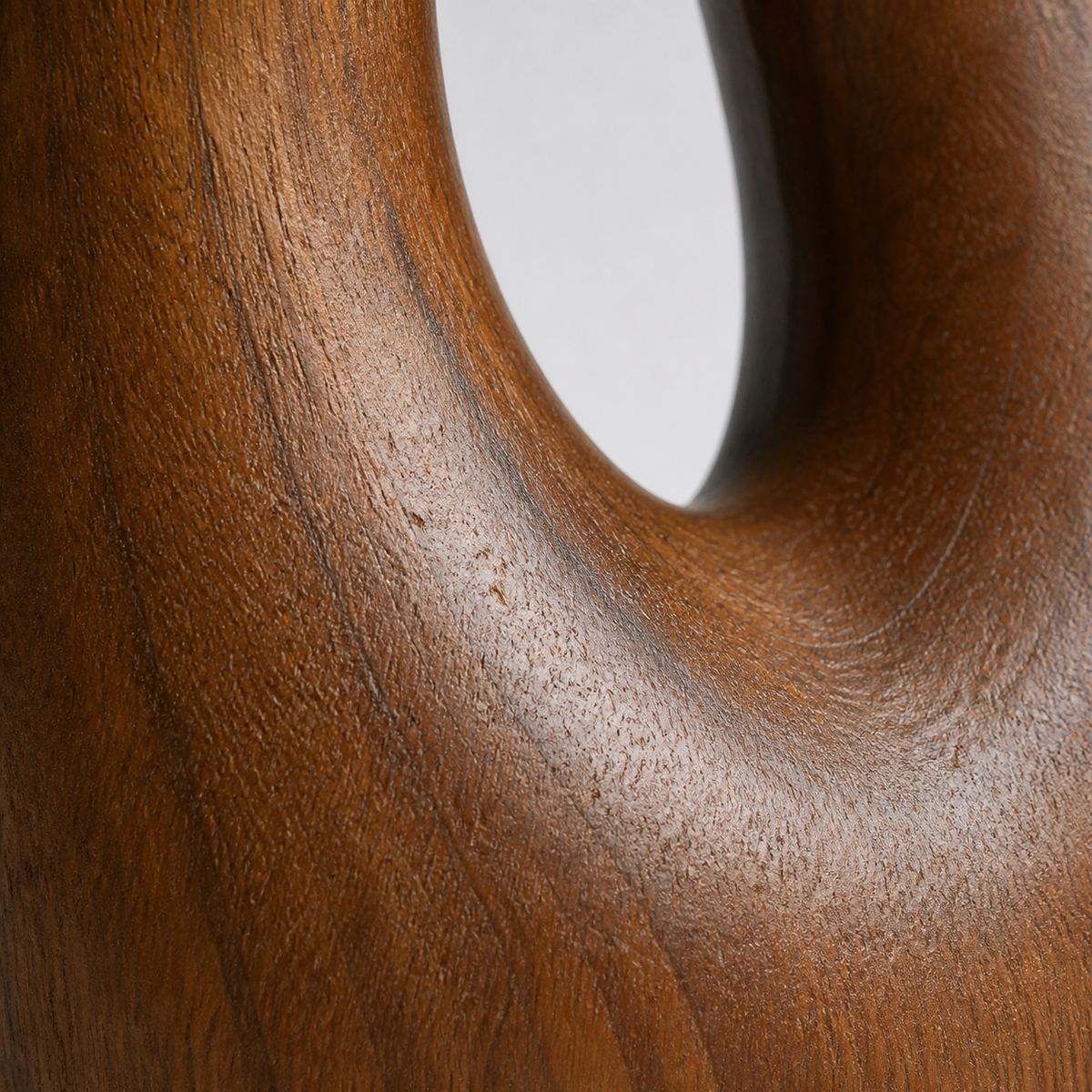 Paired Ascent — Teak Floor Sculpture
