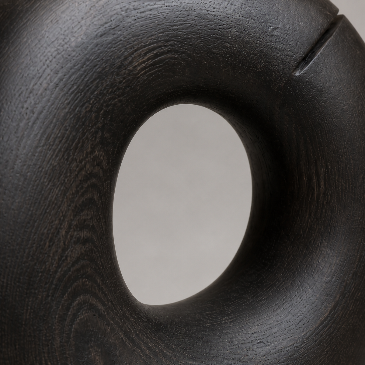 Rift Halo — Teak Floor Sculpture
