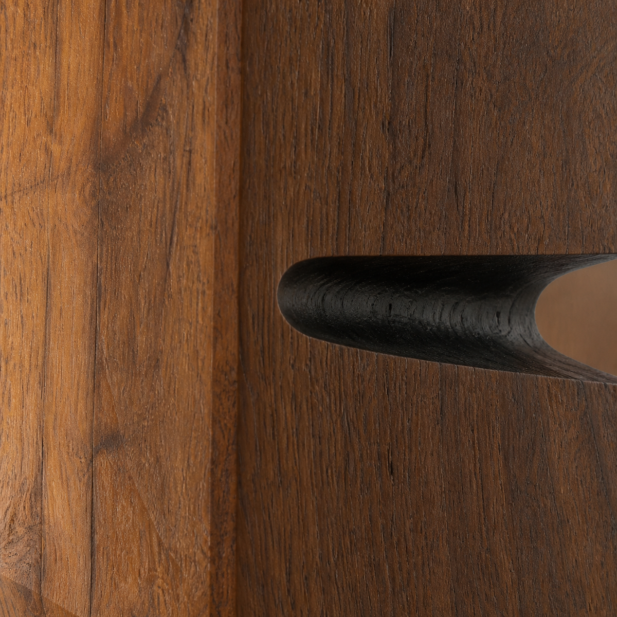 Crosscurrent Totem — Teak Floor Sculpture