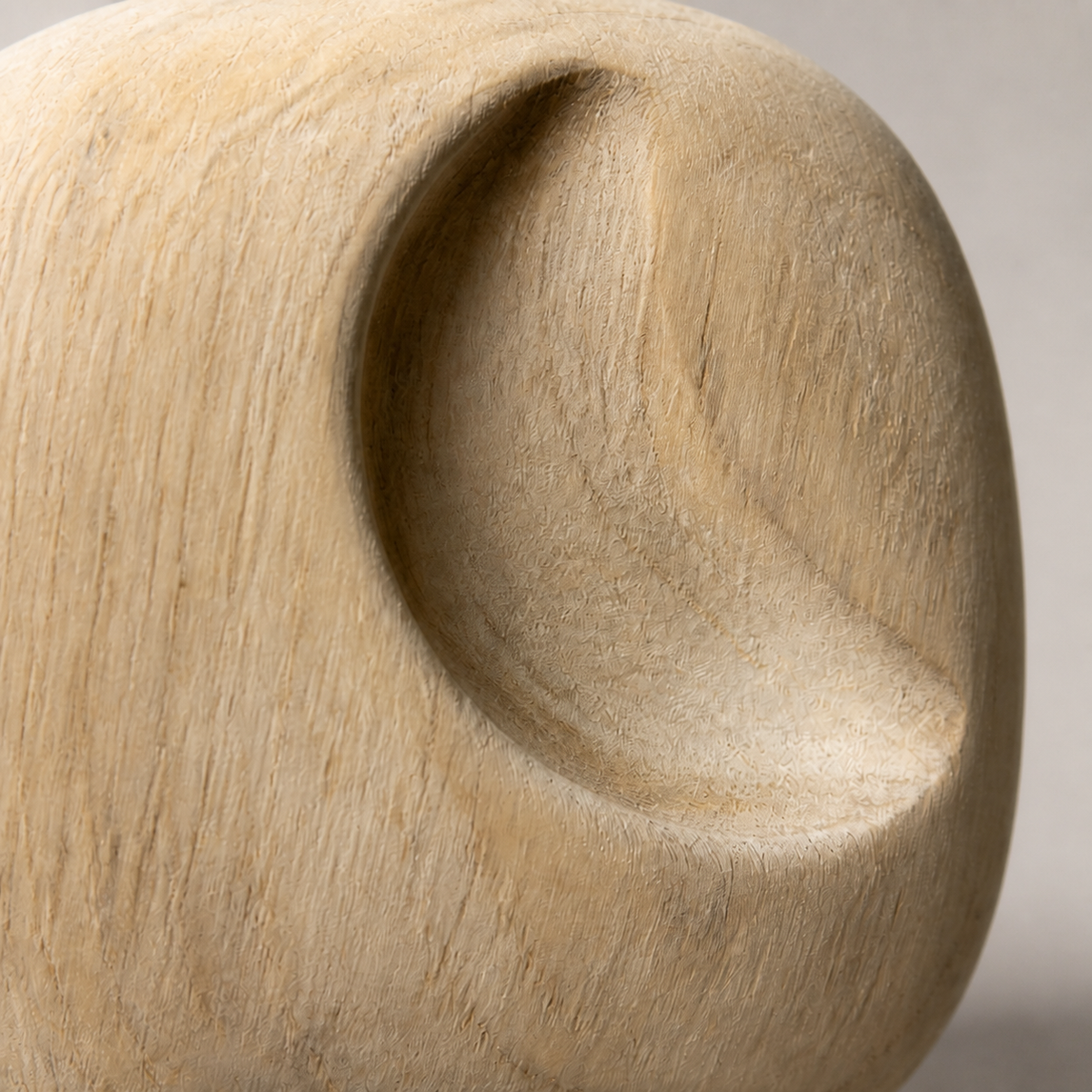 Lunar Inset — Teak Tabletop Sculpture