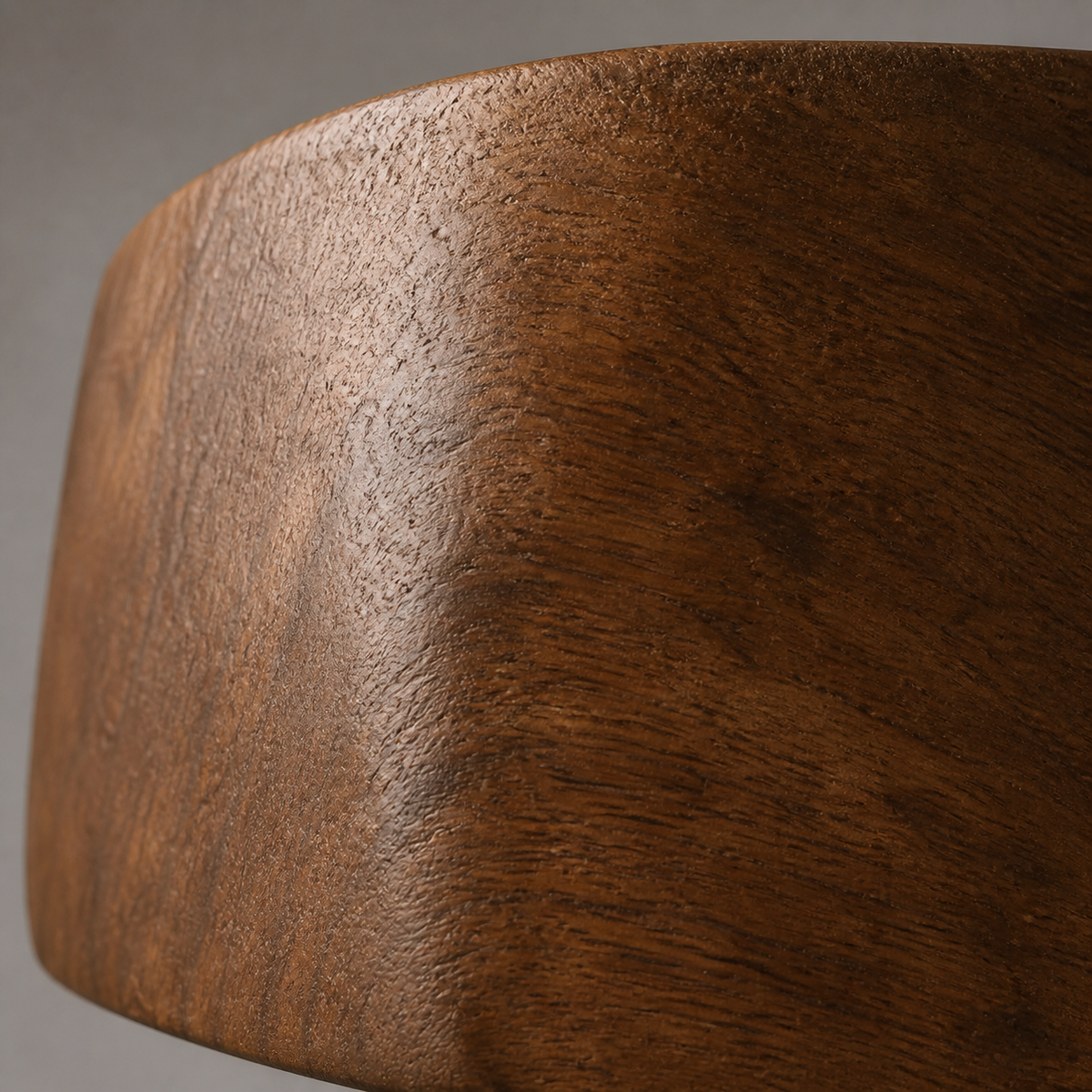 Overhang Monolith — Teak Floor Sculpture