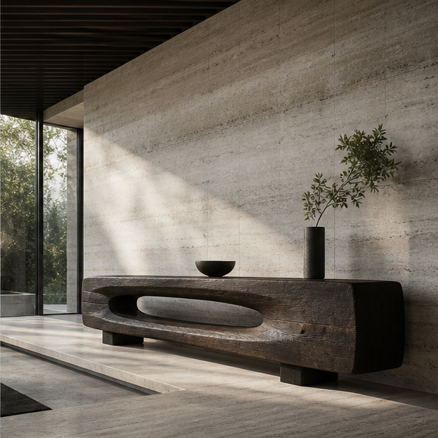 Architectural Objects teak sculpture collection