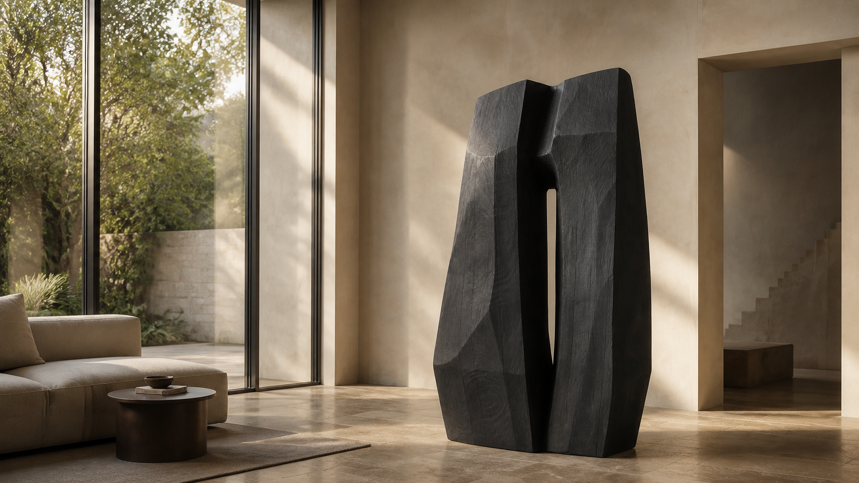 Monumental Forms teak sculpture collection