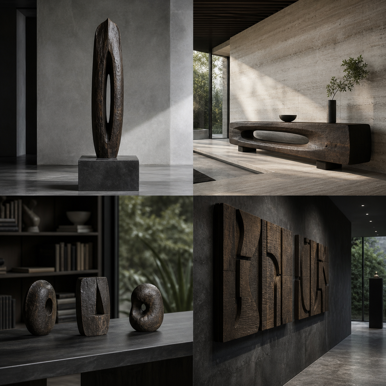 Small Collectibles teak sculpture collection